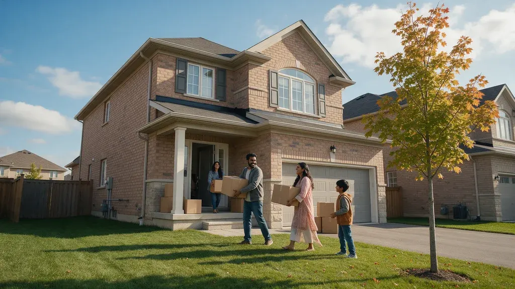 Family moving into a Markham home
