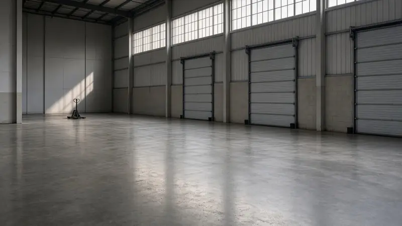 Empty industrial unit with loading doors in the GTA